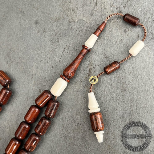 7x11mm Kapsül Model Narçıl Ağacı Karışımlı Yılan Ağacı Tesbih