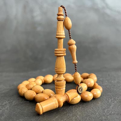 8x12mm Limon Ağacı Tesbih – Halka İşçiklikli Mevlevi İmameli Beyzi Model