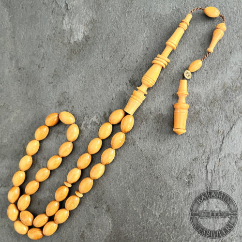 8x12mm Limon Ağacı Tesbih – Halka İşçiklikli Mevlevi İmameli Beyzi Model