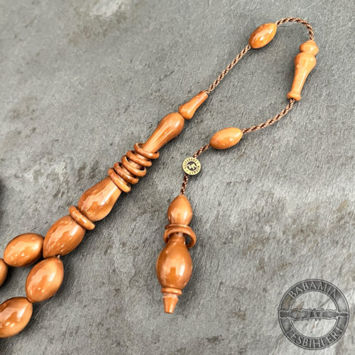 9x13mm Halkalı Sülün İmame ve Hitame İşçilikli Beyzi Model Kuka Tesbih