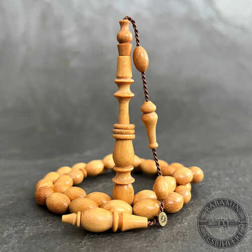 8x12mm Halkalı İmameli Limon Ağacı Tesbih