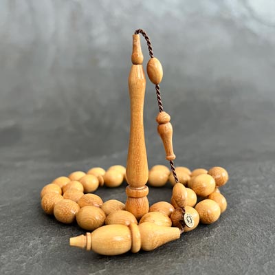 9x12mm Sülün İmameli Limon Ağacı Tesbih