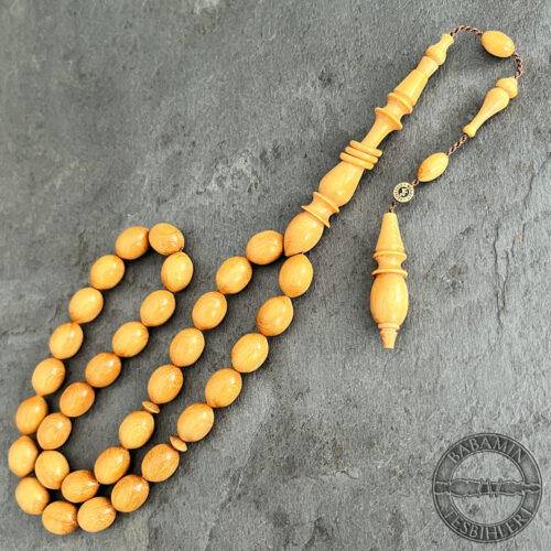 9x12mm Halkalı İmameli Limon Ağacı Tesbih
