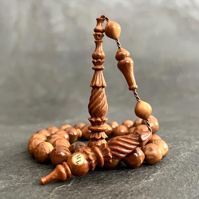 9x10mm Koleksiyonluk Oyma İşçilikli Kuka Tesbih