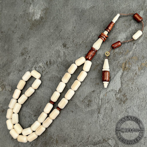 7x11mm Halkalı İmameli Yılan Ağacı Eklemeli Narçıl Tesbih