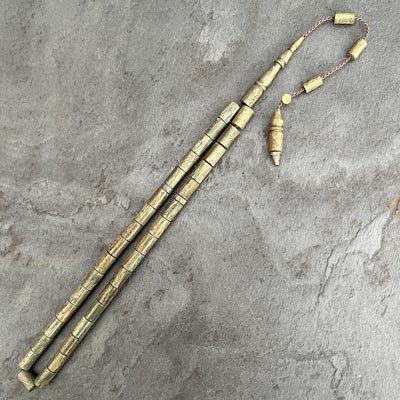 6,5×10,5mm Kesme Model Yeşil Pelesenk Ağacı Tesbih