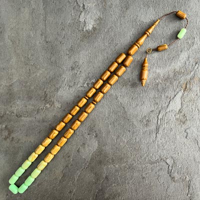 7×11,5mm Firuze Renk Süzme Dizim Kapsül Model Belçika Katalin Tesbih