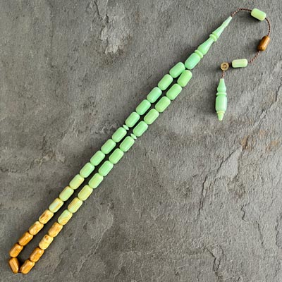 7×11,5mm Firuze Renk Süzme Dizim Belçika Katalin Tesbih