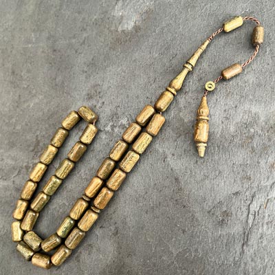 6,5×11,5mm Kapsül Model Yeşil Pelesenk Ağacı Tesbih