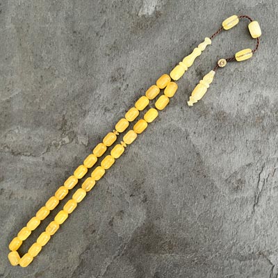 6,1×8,8mm Kapsül Model Damla Kehribar Tesbih