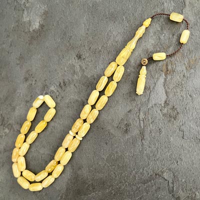 5,5x12mm Kapsül Model Damla Kehribar Tesbih