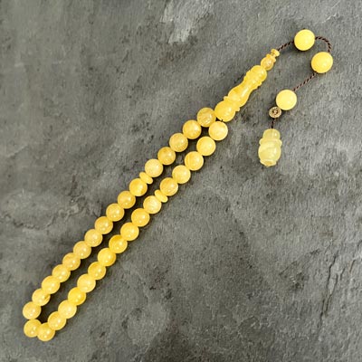 8x8mm Küre Model Damla Kehribar Tesbih