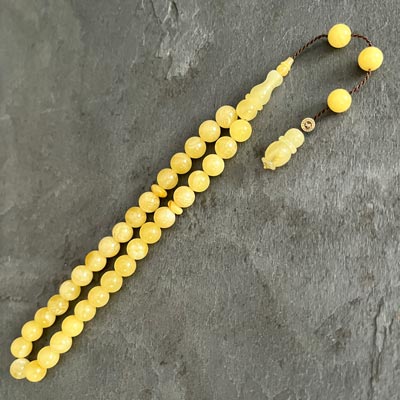 8x8mm Küre Model Damla Kehribar Tesbih DK59