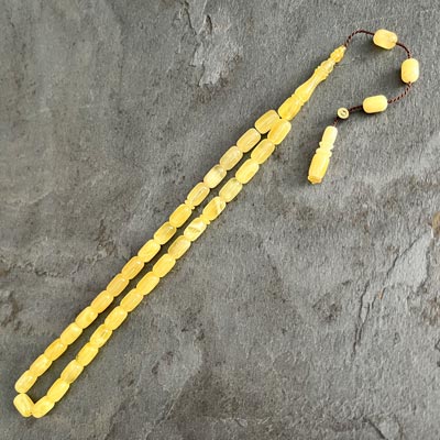 6,6×10,6mm Kapsül Model Damla Kehribar Tesbih