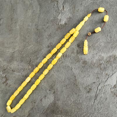 6,3x11mm Kapsül Model Damla Kehribar Tesbih DK66