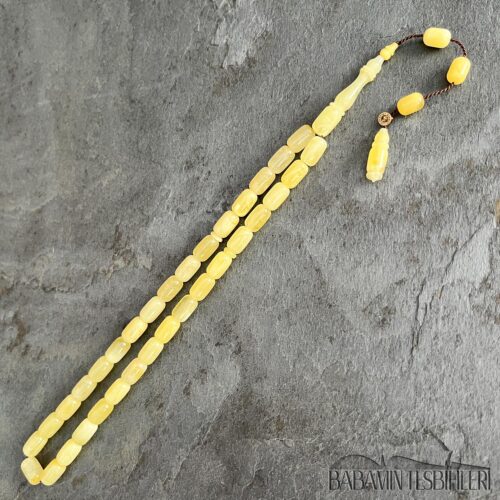 6,6×10,5mm Kapsül Model Damla Kehribar Tesbih