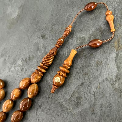 Koleksiyonluk Oyma İşçilikli Kuka Tesbih – Burgulu Oyma