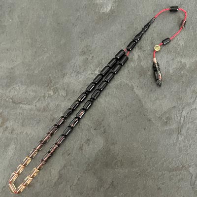 5,5×9,5mm Dumanlı Süzme Dizim Sıkma Kehribar Kapsül Model Tesbih