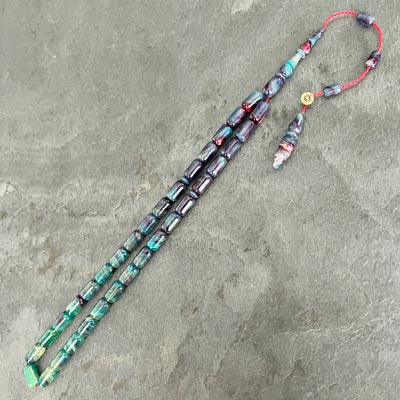 5,5×9,5mm Renkli Sıkma Kehribar Kapsül Model Tesbih