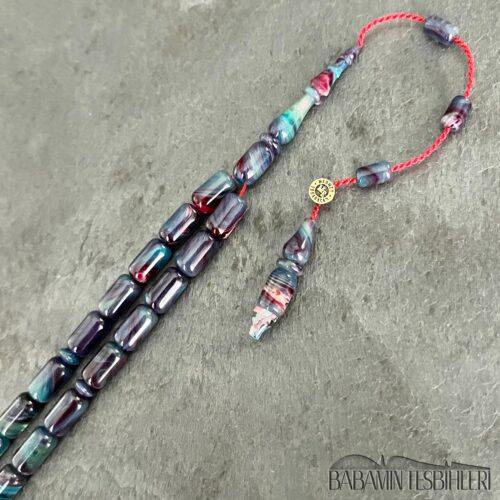 5,5×9,5mm Renkli Sıkma Kehribar Kapsül Model Tesbih
