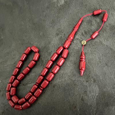 7×11,5mm Bordo Bowling Topu Katalin Tesbih