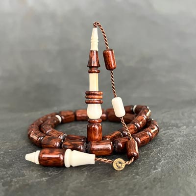 7x11mm Halkalı İmameli Narçıl Eklemeli Yılan Ağacı Tesbih