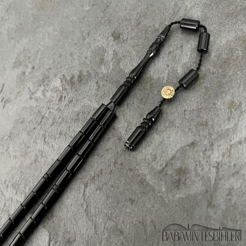 4x7mm Siyah Küçük Boy Kesme Model Tesbih