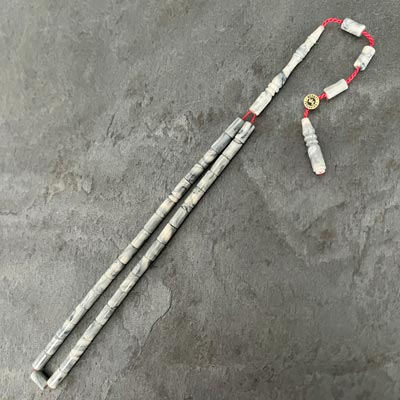 4x7mm Mermer Desenli Küçük Boy Kesme Model Tesbih