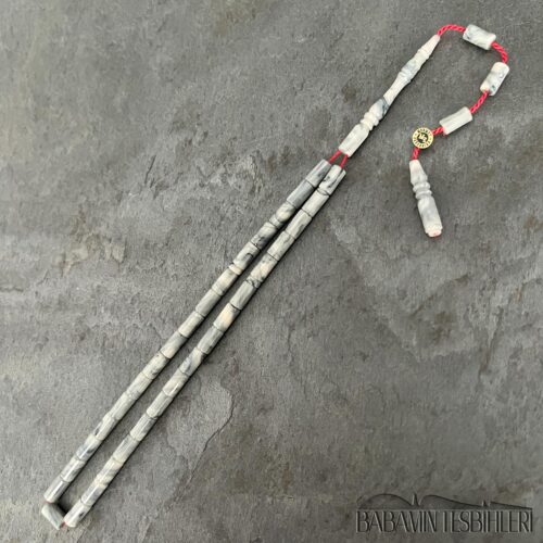 4x7mm Mermer Desenli Küçük Boy Kesme Model Tesbih