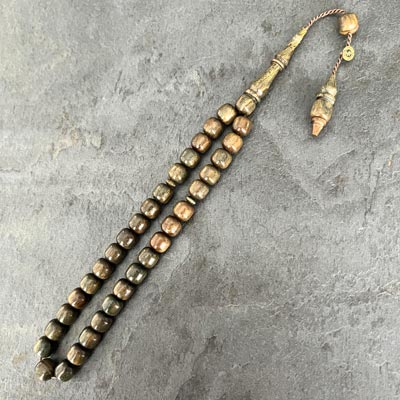 Küçük Boy Kapsül Model Yeşil Pelesenk Ağacı Tesbih